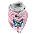 thumbnail image 1 of Foulard Boutonnée Chaude en Coton Imprimé Papillon Coloré pour Femmes, 1 of 3
