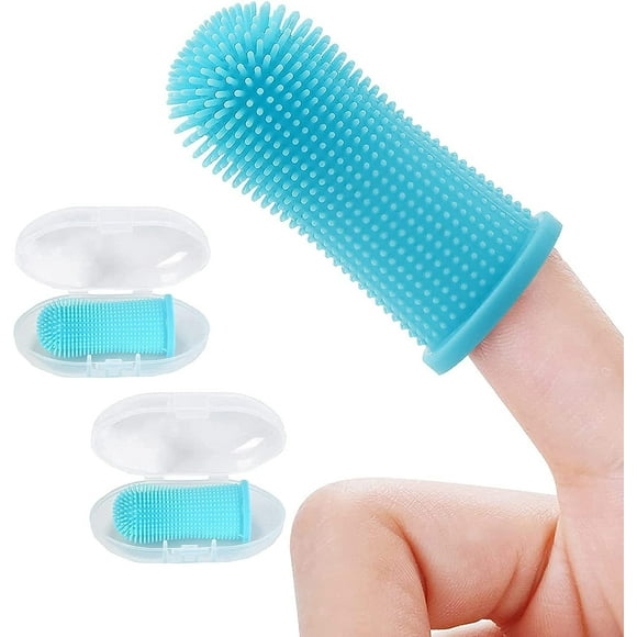 Dog Toothbrush, Safe Finger Toothbrush for Dogs Easy Teeth Cleaning, Washable Dog Tooth Brush, 2 Pack Soft Pet Toothbrush Teeth Cleaning Care for Pet Dog Tooth Brushing Kit, Cat Toothbrush