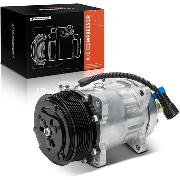 A-Premium Air Conditioner AC Compressor with Clutch Compatible with Freightliner FC70 FL50 2004-2004, FS65 1996-2006, M2 106 2003-2006, MB60 1992-1994, MB70 1992-1994
