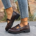 thumbnail image 2 of Women's Mary Jane Shoes, Retro Buckle Platform Loafers, Wide Width Non-Slip Casual Flats, Comfortable Chunky Sole Walking Shoes for Spring Summer Daily Wear, 2 of 10
