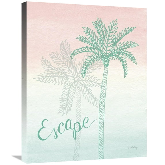 Global Gallery's 'Sunset Palms IV' By Elyse DeNeige Stretched Canvas Wall Art