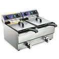 thumbnail image 1 of WeChef Friteuse Électrique Commerciale 23,4 L Friteuse à 2 Réservoirs avec Minuterie et Égouttage Ailes de Frite en Acier Inoxydable, 1 of 11