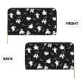 thumbnail image 3 of Leather Thin Slim Wallets for Women Men - ghost halloween bat Clutch Card Wallet for Women Men with Zipper, 3 of 7