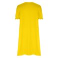 thumbnail image 4 of QLEICOM Women's 2023 Summer Casual Beach Dresses V Neck Short Sleeve Party Club Mini T Shirt Dress Sun Dress Yellow S, US Size: 4, 4 of 6