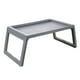 thumbnail image 1 of Mesa de cama plegable, mesa de desayuno, escritorio, soporte para computadora portátil, para el hogar y el dormitorio (gris), 1 of 7