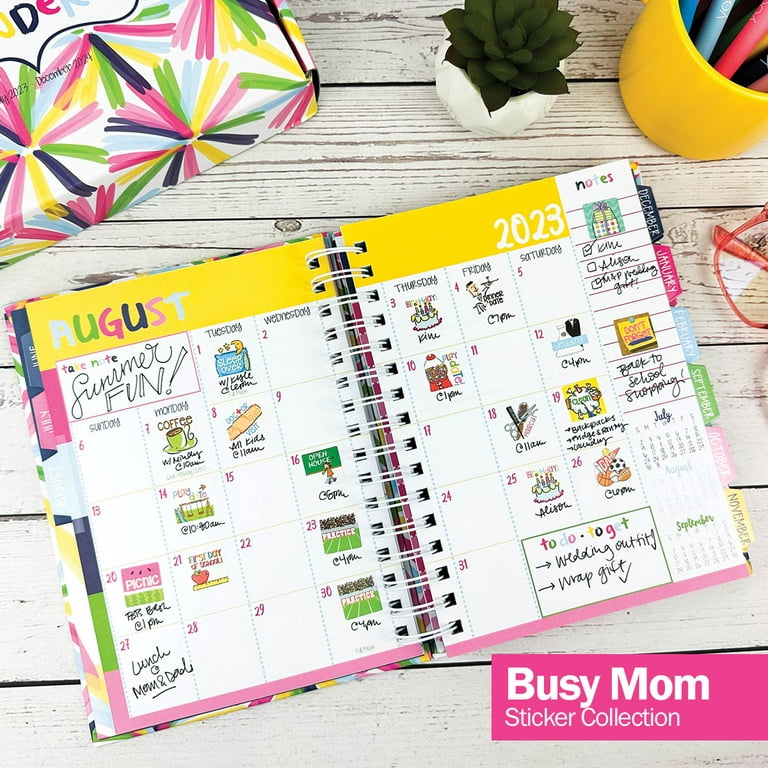 Reminder Binder 2024-2025 Planner; 18-Month Calendar with Get It Done Planner Stickers (PETALS), Size: 8.5 x 7.25 x 1.25