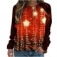 thumbnail image 4 of Puntoco, camiseta de manga larga suelta con cuello redondo y estampado informal a la moda de verano para mujer, blusa, Jersey Puntoco Puntoco-1652, 4 of 8