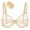 Beige, variant on Wingslove Women's Sexy Sheer Bra Unlined Underwire Support See Through Everyday Bra with Silicone Nipple, Black 38C