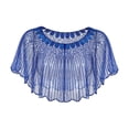 thumbnail image 1 of Chal para mujer, chal con lentejuelas, capa de moda informal, ropa de noche para Azul, 1 of 7