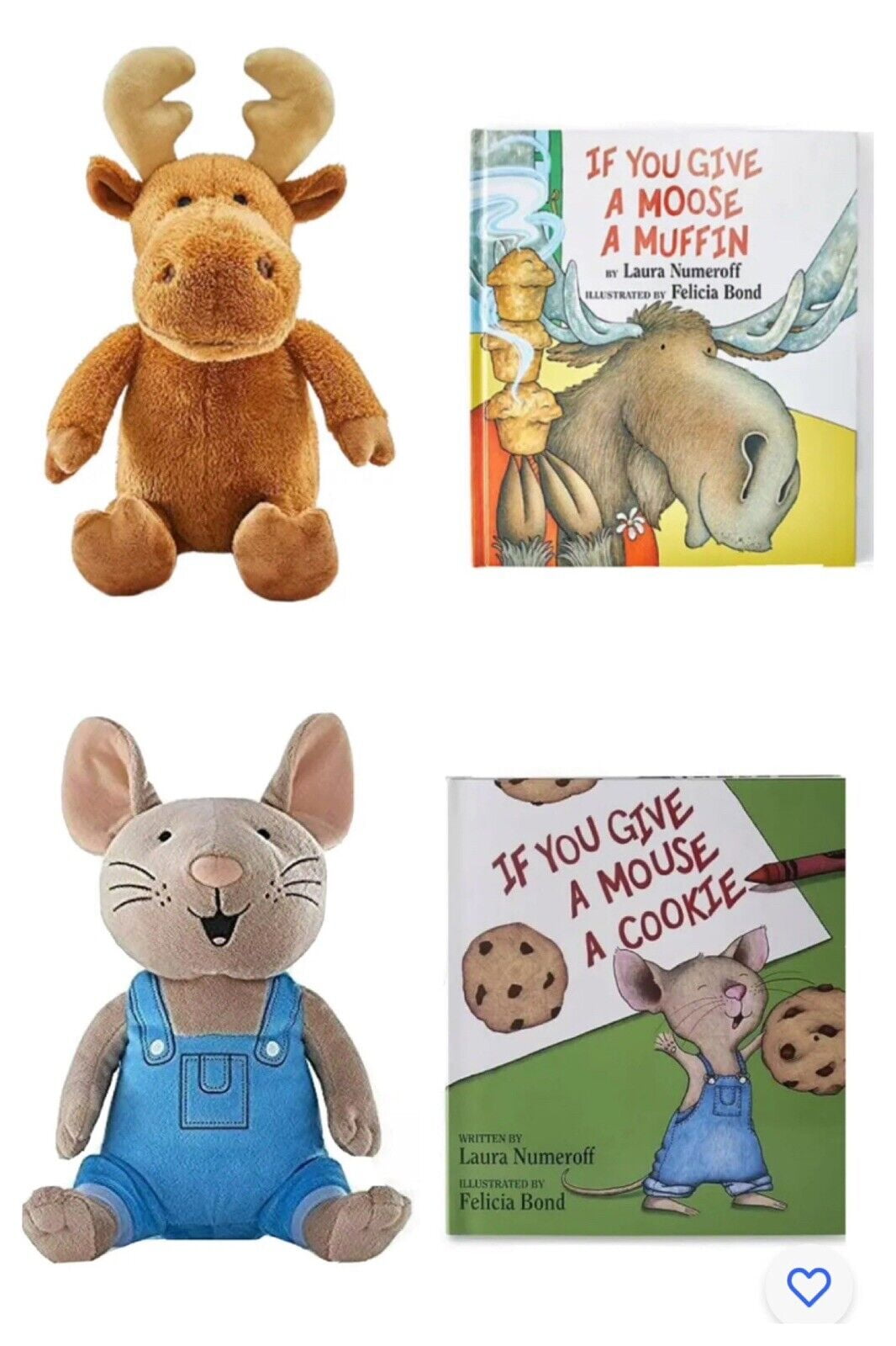 If You Give a Mouse a Cookie & Moose a Muffin Plush & Plush Set 4pcs Kohls NEW If You Give a Mouse a Cookie & Moose a Muffin Plush & Plush Set 4pcs Kohls NEW