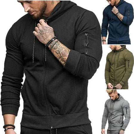 - Fashion Mens Muscle Hoodie Shirts hoody Tee Casual Sweater Sweatshirt Fleeces