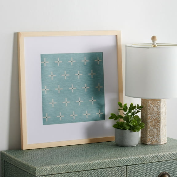 SAFAVIEH Suzette 18 in. Framed Textile Wall Art, Sage/Ivory