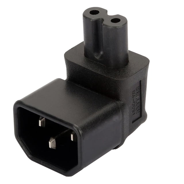 Adaptador IEC 320 Enchufe de 3 clavijas, C14 a Enchufe Cloverleaf Adaptador de corriente Micky C7, 40 Hugo Adaptador IEC320 C14 a C7