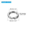 thumbnail image 2 of Unique Bargains , 0.32 x 0.2' Fishing Split Rings Fishing Swivel Stainless Steel Rings with Double Flattened Connectors,100 PACK, 2 of 6