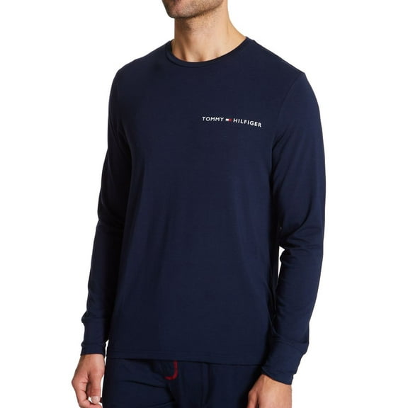Men's Tommy Hilfiger 09T4121 Premium Flex Long Sleeve Shirt (Dark Navy S)