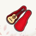 thumbnail image 4 of FELTECHELECTR Mini instrumento musical de 10 cm, modelo de guitarra de madera, decoración del hogar, regalo de cumpleaños con caja de cuero beige., 4 of 7