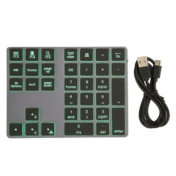 Teclado Numérico Inalámbrico Nikou Bluetooth Mini para Computadora Portátil