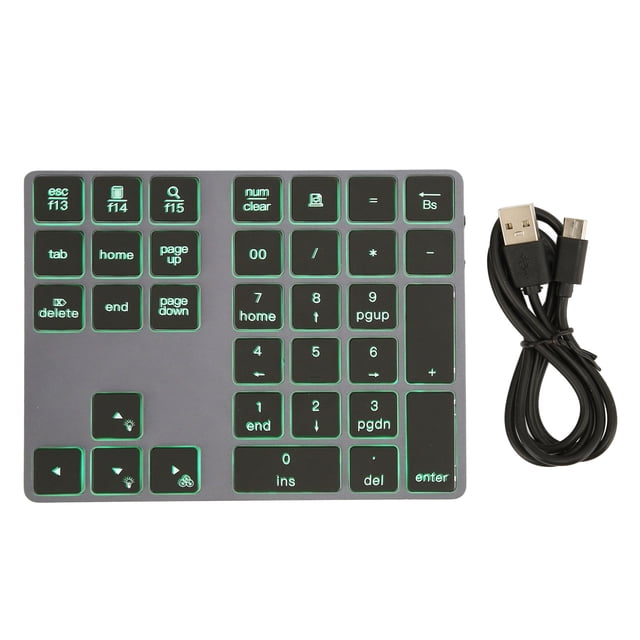 Clavier Numérique Sans Fil en Alliage d'Aluminium Portable 34 Touches pour Ordinateur Portable