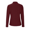 thumbnail image 5 of Kaemgyyd Tops for Women Casual Long Sleeve Half Zip Pullover Textured Solid Color V Neck Loose Fall Fashion Clothing, 5 of 6