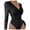Black, variant on Lace Bodysuit for Women Long Sleeve V Neck Going Out Tops Snap Crotch One Piece,Black,L