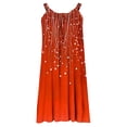 thumbnail image 7 of Royisotas Womens Retro Nightgowns Button Down Short Nightdress Casual Orange Comfortable Loungewear for Ladies Printed, 7 of 7