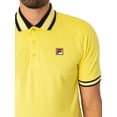 thumbnail image 4 of Fila Faraz Tipped Rib Polo Shirt, Yellow, 4 of 5
