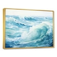 thumbnail image 2 of Designart "Scenic Blue Ocean In Motion IV" Ocean Floater Framed Wall Art Living Room, 2 of 5