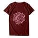 thumbnail image 4 of Fiudx Tops para Mujer Blusa de Manga Corta con Estampado de Moda para Mujer, Divertida Camiseta con Cuello Redondo, 4 of 4