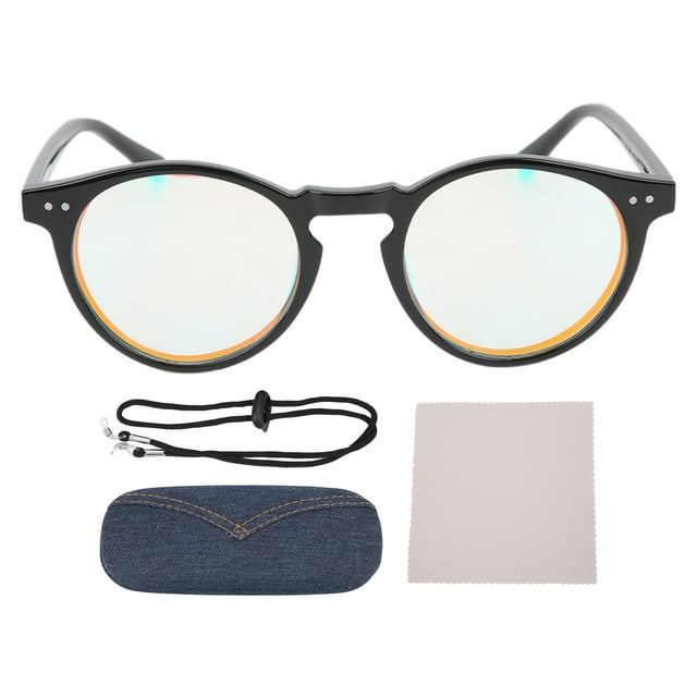 Gafas para daltónicos, montura redonda, corrección débil roja/verde para examen físico de licencia de conducir