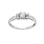 Brilliance Fine Jewelry Cubic Zirconia Engagement Ring in 10K White Gold
