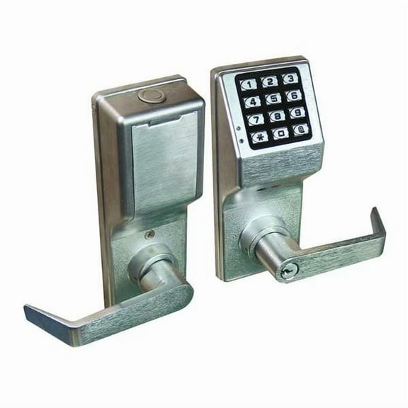 Locdown Electronic Lock,Brushed Chrome,12 Button DL4100IC US26D