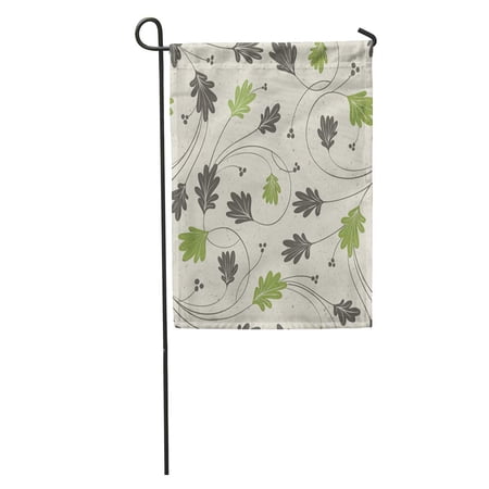 SIDONKU Leaf Oak Leaves Pattern Abstract Organic Autumn Floral Vintage Branch Garden Flag Decorative Flag House Banner 12x18 inch