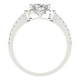 thumbnail image 4 of Clara Pucci 14K White Gold 2.27ct Clear Halo Ring for Women, 4 of 7