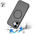 thumbnail image 3 of For iPhone 16 Plus 6.7 inch [Magnetic Circle] Smooth Safe Matte Feel Hybrid Case - Black, 3 of 3