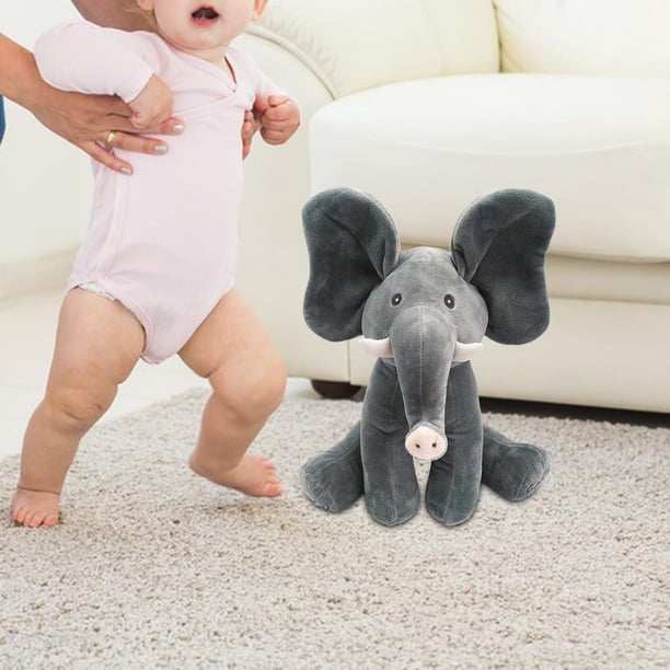 Juguete Musical de Peluche Hugo para Bebé Orejas Grises 12.60 Pulgadas