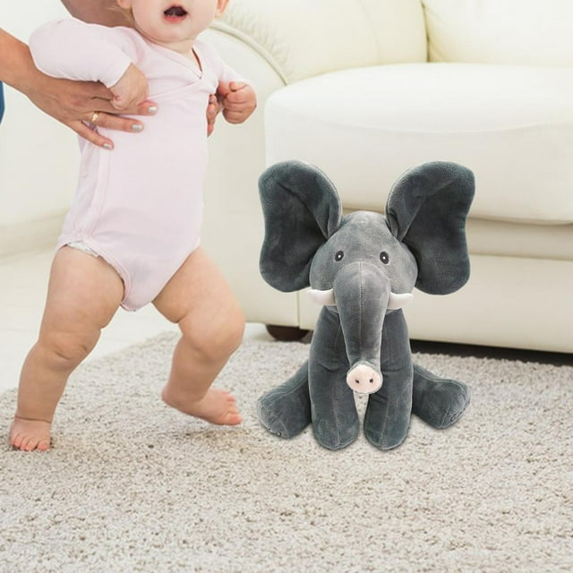 Juguete Musical de Peluche Hugo para Bebé Orejas Grises 12.60 Pulgadas