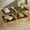 Gray + Walnut + Gold, variant on Set of 2 End Table, Nightstand with Gray Tempered Glass Tabletop, Black MDF layer & Metal Legs, Modern Side Table for Living Room, Bedroom