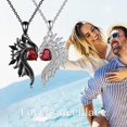 thumbnail image 1 of Collar de Pareja JM de plata de ley 925 con símbolo de amor para él y ella, 1 of 5