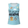 thumbnail image 4 of Fotbe Let's Go on an Adventure Womens Loose Fit Casual Flowy Slim-Fit Tank Tops Athletic Round Neck Trendy Sleeveless Summer Tops for Gym and Yoga-Large, 4 of 9
