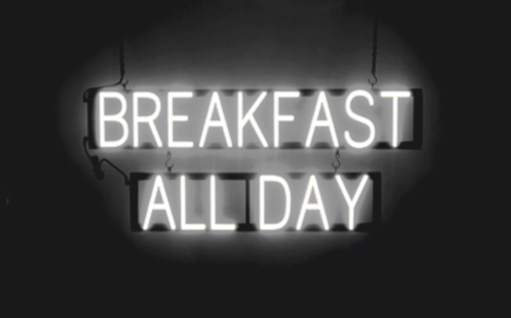 SpellBrite BREAKFAST ALL DAY LED Sign for Business. 35.0