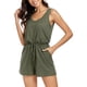 thumbnail image 1 of Camiseta sin mangas de mujer, informal y elegante, de color liso, con pantalones cortos. Ideal para ir al colegio, a fiestas, a la playa o de vacaciones. Disponible en tallas S/M/L/XL., 1 of 3