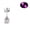 Pink, variant on 1Pc Women Stud Earrings Cubic Zirconia LED Female Square Luminous Stud Earrings for Party