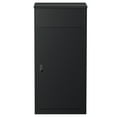thumbnail image 6 of Fesbos Lockable Package Drop Box, Metal Package Delivery Box, Large Outdoor Storage Boxes Cabinet, Waterproof Anti-Theft Baffle Design, H41.3" x W19.7" x D16.1", Black, 6 of 8