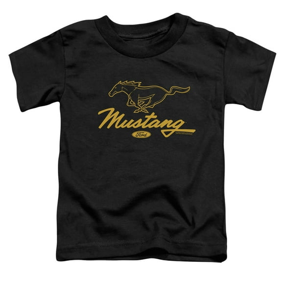 Ford Mustang Pony Script S/S Toddler T-Shirt Black