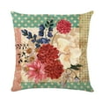 1 PC Pillow Covers Farmhouse Pillow Covers 18x18 Spring Flower Grey and