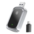 thumbnail image 1 of Adaptador Inalámbrico CarPlay 2 en 1 para Android AUTO Smart AI Box, Control por Voz, WiFi y Bluetooth, CarPlay con Cable A CarPlay Inalámbrico., 1 of 8
