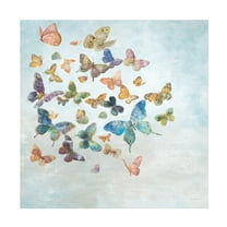 Danhui Nai 'Beautiful Butterflies v3 Sq Light' Canvas Art