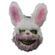 thumbnail image 1 of Máscara de conejo aterrador, disfraz de cabeza de conejo de felpa y plástico para Halloween, Carnaval, rosa y blanco, 1 of 5
