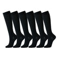 thumbnail image 2 of Mgmyaa 6-Pack Women's Knee High Compression Socks - Sweat Absorbing Supportive Long Tube Stockings for Daily Wear, 2 of 3