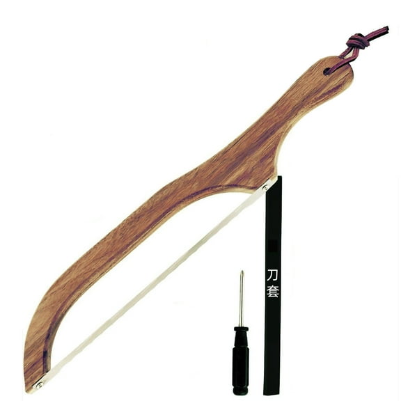 PATLOLLAV Bread Bow Knife 5.9inch Serrated Bread Knife, Wooden Bread Cutter for Homemade Bread, Bow Knife for Sourdough, Bread Slicing Knife Bread Saw Kitchen Gift